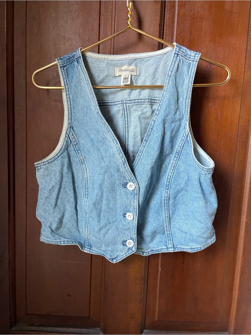 Madewell women's size 12 denim vest